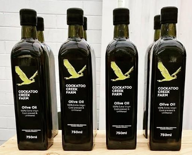 Batch of 8 bottles of Cockatoo Creek Farm's extra virgin Olive Oil